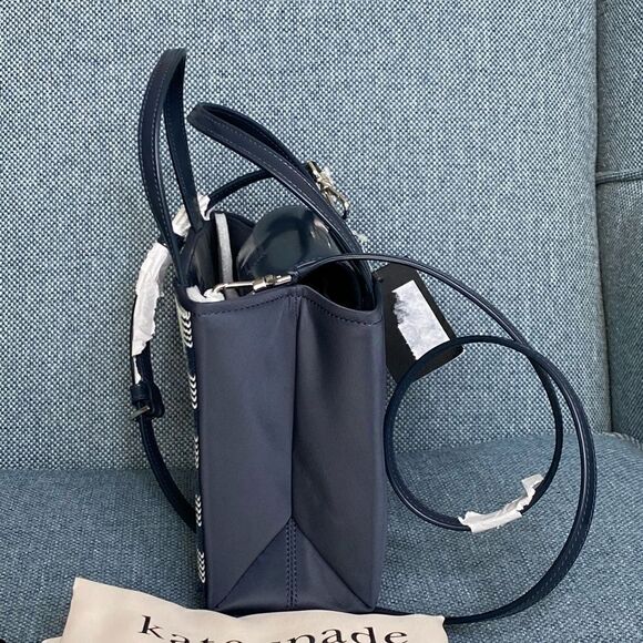 kate spade new york Sam Icon Small Gingham Sequin Embellished Tote - Picture 3 of 13